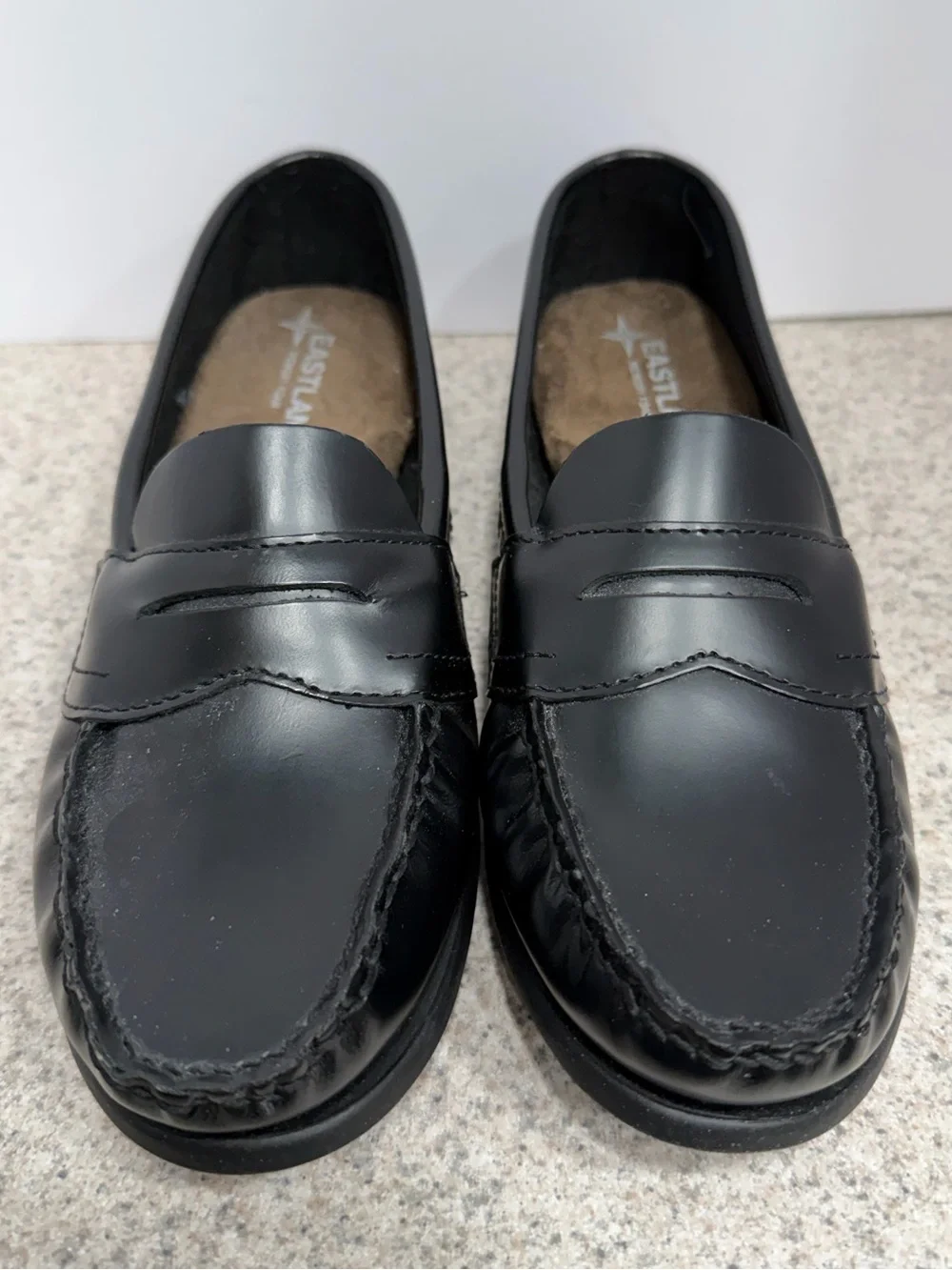 EASTLAND Memory Foam Leather Classic II Penny Loafer Shoe -Women's Size 7M Black